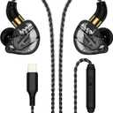 Lightning Earbuds for iPhone, Wired Headphones with Microphone & Volume Control, Noise Isolating in-Ear Earphones for Apple for iPhone 14/14Pro Max/13/13Pro/12/12Pro/11/XR/8, Over Ear Gaming Earbuds