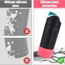 2 x PEUTIER 2pcs Silicone Boot for Owala Kids Water Bottle 16oz/14oz, Anti-Slip Water Bottle Cover Sleeve Anti-Dent Bottom Protector Wraps Compatible with Owala Kids Stainless Steel Bottle Accessories