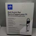 Medline Bed Assist Bar with Storage Pocket, Height Adjustable Bed Rail for Elderly Adults, Assistance for Getting In and Out of Bed at Home