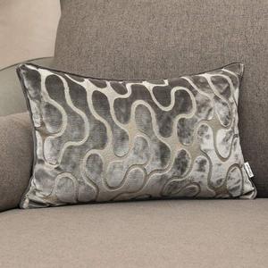 Yangest Silver Grey Throw Pillow Cover Wavy Cushion Cover Modern Zippered Rectangular Pillowcase for Sofa Couch Bedroom Living Room Home Decorative, 12x20 Inch