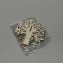 UEETEK 10pcs Family Tree Wood Cutout Blank Wooden Embellishments for DIY Crafts (Wood Color)