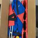Giant 4 Row Game with Carrying Bag and Mesh Fabric .Giant 4-to-Score Game Set Suitable for Indoor and Outdoor Holiday Parties and Family Gatherings. Blue red, Large