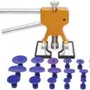 19pcs Auto Body Paintless Dent Removal Repair Tool Kits Glue Puller Smile Dent Lifter with Pro Glue Puller Tabs