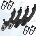 APPERFiT Door Handles w/Gaskets Set - Exterior (Textured Black) Compatible with 2014-2020 Chevy Chevrolet Silverado Suburban Tahoe, GMC Sierra Yukon 23236150 22923605 22929464 22929412 22923599