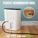 30FT Dehumidifier Drain Hose 3/4" FHT,Leakproof Dehumidifier Hose with Rustproof Durable Connector,Thickened drain hose for dehumidifier indoor,Perfectly Compatible with Most Brands of Dehumidifiers