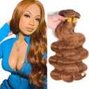 24 Inch Color #30 Bundle Light Brown Body Wave Human Hair Bundles Light Brown Bundle Color #30 Body Wave Bundles Human Hair Weave    