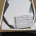 Delma 28x20 Black Oval Bathroom Mirror for Over Sink, Aluminum Frame