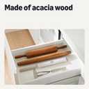AWooden French Rolling Pin, 17 in., Acacia Wood, Nonstick, Hand Wash Only