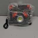 Yzoni LED Work Light Rechargeable, 2 COB 2500LM Folding Portable Flood Light with Magnetic Base and 360 Rotation Stand, Spotlights for Camping, Car Repairing, Emergency and Job Site Lighting (Dark Red)