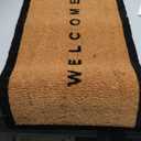 THEODORE MAGNUS Door Mat  Coir Doormat for Outdoor Entrance, Durable Welcome Mat with Non-Slip Backing, Perfect for Front Door and Entryway - Outdoor/Indoor - Welcome w/Border (1'5" x 2'6" (Rectangular))