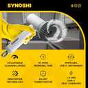 SYNOSHI Electric Spin Scrubber, Power Cleaning Brush with 3 Heads, Cordless Waterproof Shower Scrubber with Dual Speed, Perfect for Cleaning Bathroom, Tile, Cars, Floor. Electric Scrub Brush for tub