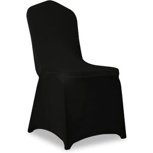 100 Pack Black Stretch Polyester Spandex Chair Covers Universal Washable Removable Chair Slipcovers Protector for Wedding Banquet Events Party Dining Decoration