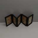 Biggun 5x7in 5 Folding Accordion Picture Frame - Foldable Hinged Collage Photo Frames for Tabletop Display Multiple Family Pictures Birthday Father's Day Gifts (Black)