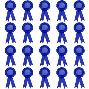 PATIKIL Blank Award Ribbon, 20 Pcs Prize Ribbon Award Medal Winner Ribbon Recognition Participation Ribbon for Competition, Sport Event and Party, Wedding, Blue