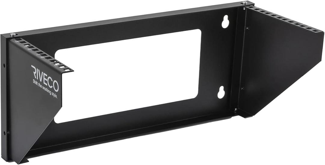 RIVECO 4U Wall Mount Rack for Network. Reinforced Heavy Load 66-99 LBS Small Server Racks Vertical & Horizontal Mounting for 19 inches IT & Studio Equipment.