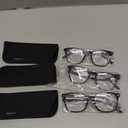 3 Pack Reading Glasses Women Men Stylish Oval Readers Flexible Spring Hinge Black Glasses Reading +2.50