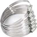 MIAHART 3 inch Hose Clamp Adjustable 304 Stainless Steel Duct Clamps 6 Pack Worm Gear Adjustable 59mm-82mm Pipe Clamp Worm Drive Clamp for Automotive Mechanical Agriculture