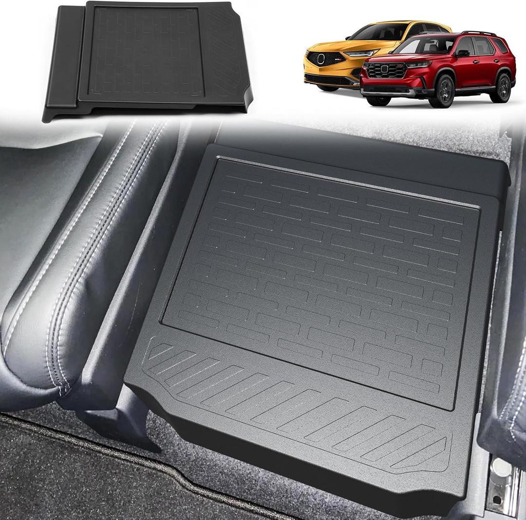 Removable Middle Seat Floor Cover for 2023-2025 2026 Honda Pilot Removable 2nd Row Middle Seat Elite/Touring/Black Edition/EX-L 8 Passenger and 7 Passager 2020-2025 2026 Acura MDX Accessories