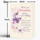 4 x Happy Birthday Card Gift for Daughter, Daughter Birthday Card from Mom