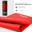 POWRX Yoga Mat Thick | Exercise Mat 1/2" - 3 Widhts with Carrying Strap and Bag | Non-Slip Workout Mat for Women Men Home Fitness Stretching Pilates Gymnastics Floor Gym Equipments