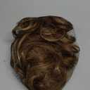 REECHO 12" Ponytail Extension, Classic Loose Curly Wavy Claw Clip Pony tails Hair Extensions Hairpieces for Women (Light Brown with Blonde Highlights)