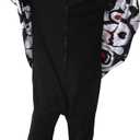 Adult Onesie Pajamas Cosplay Halloween Costume Animals Sleepwear Jumpsuit Costume for Women Men (X-Large, Black)