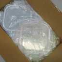 Glass Soup Containers with Lids 32oz - Borosilicate Glass Storage Containers 4 Cup, Freezer to Microwave Safe, Airtight Leak Proof, Square Meal Prep Containers for Lunch Travel- 6 Pack