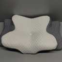 Ergonomic Cevical Pillow for Neck Pain Relief, Contour Memory Foam Neck Support Pillow for Side, Back and Stomach Sleeper