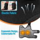 2-Pack Cordless Foot Massager for Neuropathy, Foot and Ankle Massager, Ankle Heating Pad with Massage, 6 Heat Levels & 3 Massage Modes with Timer (Black)