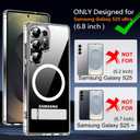 MOZOTER for Samsung Galaxy S25 Ultra Case with Kickstand,[Compatible with Magsafe][2*Screen Protector],Military-Grade Protection,Magnetic Phone Case for Samsung Galaxy S25 Ultra-Clear