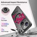 FUNMIKO for iPhone 14 Plus Case Military-Grade Protection & Wireless Charging - Trendy Floral Design for Women Girls, Non-Slip Matte Phone Cover with Shockproof Corners - Dramatic Blossom Drift