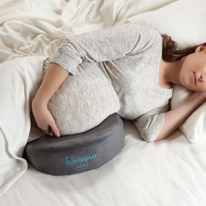 hiccapop Pregnancy Wedge Pillow for Maternity - Dual-Sided Memory Foam Maternity Pillows Support Body, Belly, Back, Knees