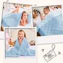 yescool Weighted Blanket 7 Pounds Light Blue Twin Size Cooling Weighted Throw Blanket, Minky Heavy Blankets Warm Weighted Comforter, Big Washable Thick Blankets Gift for 60-90lbs, 40 * 60in