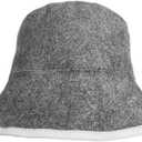Sauna Hat, Natural Wool Sauna Hat for Men and Women, Russian Banya Cap, Soft, Breathable Wool Hat Protects Hair from Overheating & Damage, Sauna Accessories for Spa, Steam Room, Bathhouse (Gray)