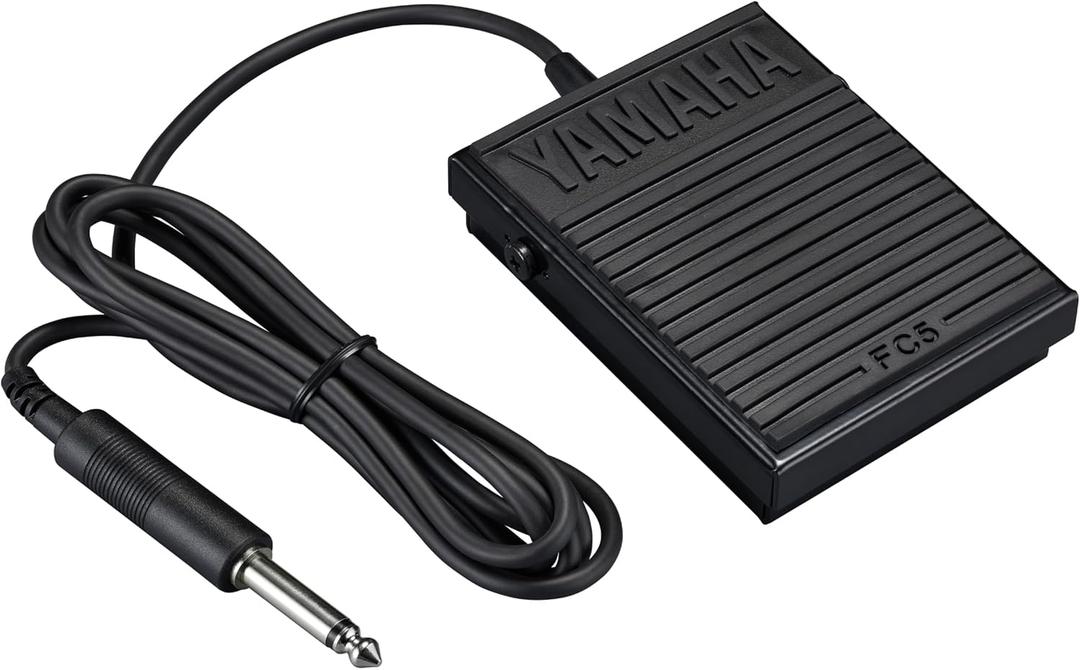 Yamaha Compact Foot Switch, Universally Compatible, 5-Foot Cable, 0.25-Inch Plug, Black FC5