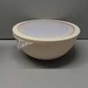 Cook with Color 12-Piece Mixing Bowl Set with Non-Slip Silicone Base and Transparent Lids, Taupe