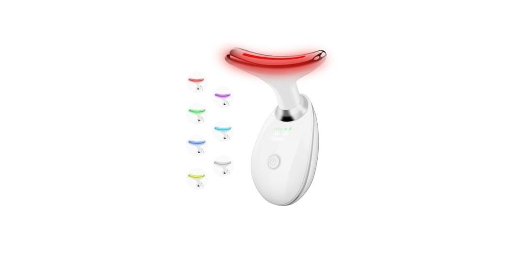 Face and Neck Massager Light Therapy, Face Massager Tool for Women,  Color Face Neck Massager, Face Sculpting Tool, Facial Massager Face Lift Device, True Beauty Glow Facial Massager