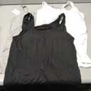 Ibeauti Womens Camisoles Tops with Built in Padded Bra Basic Breathable Tank Top (L)