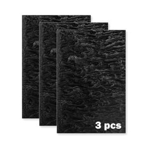 Pearlescent Ripple Cast Acrylic Sheets 1/8 Thick for Laser Cutting Plexiglass Sheets for Art Design Crafting DIY Home Decore Festival Ornaments (3, Black, 8x12 Inch)