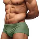 MIZOK Mens Boxer Swimsuits Bikini Swimwear Bathing Suit Shorts (M)