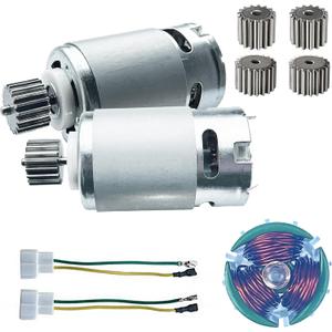 2PCS 24 Volt RS555 35000RPM High-Speed 7R Motor (15T) for Fisher Price Power Wheels Kids Ride On Car Upgrade,Pair of 12V&18V&20V&24V RS555 15T Motor for Kid's Kid's Ride On Vehicals DIY