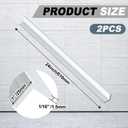 Blulu 2 Pcs Aluminum Angle Stock, 24" Long X 1" Wide X 1/16" Thick