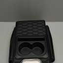 Universal Car Multifunctional Armrest Heightening Pad Microfiber Leather Black Multifunctional Car Armrest Cushion Storage Cup Holder Phone Storage Slot