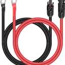 iGreely 10 Gauge Wire Solar Panel Adapter Kit - 3Ft Cable Connector for RV Solar Charge Controller, Generator, Inverter, Battery Pack Charger