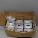 DEWHONETE 10Pcs 4x6 Post Base Brackets Fit for Concrete Deck Fence Post Anchor Base Holder Kit -Sliver