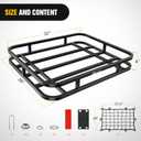 Nilight 32264 RV Bumper Mounted Cargo Rack Carrier with Net Fits 4-inch or 4-1/2-inch Bumpers Heavy Duty Luggage Holder Basket for RV Camping Traveling Capacity 350LBS