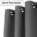 Turquoize Thermal Insulating Blackout Grommet Top Curtains Ultra Soft Blackout Thermal Insulated Window Curtain Panels Extra Long Curtains Room Darkening 52 Wide x 108 Length Inches, Charcoal Gray