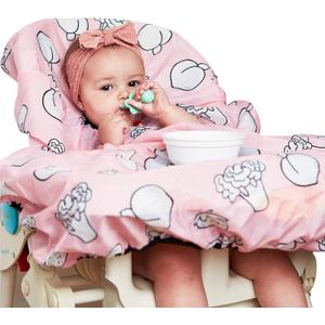 grabease Allover Waterproof Bib for Self-Feeding Infants and Toddlers, Machine Washable, Ages 6-24 Months (Pink)