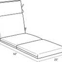 Arden Outdoor Chaise Cushion, 22 x 77, Rain-Proof, Fade Resistant Clark Blue