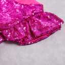 Cilucu Girl Sequin Ruffle Dress Tutu Flower Girls Dress Princess Sparkle (Pink)